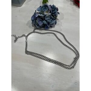 Chain Belt Silver Metal Double Strand Adjustable Waist‎ Body Jewelry
